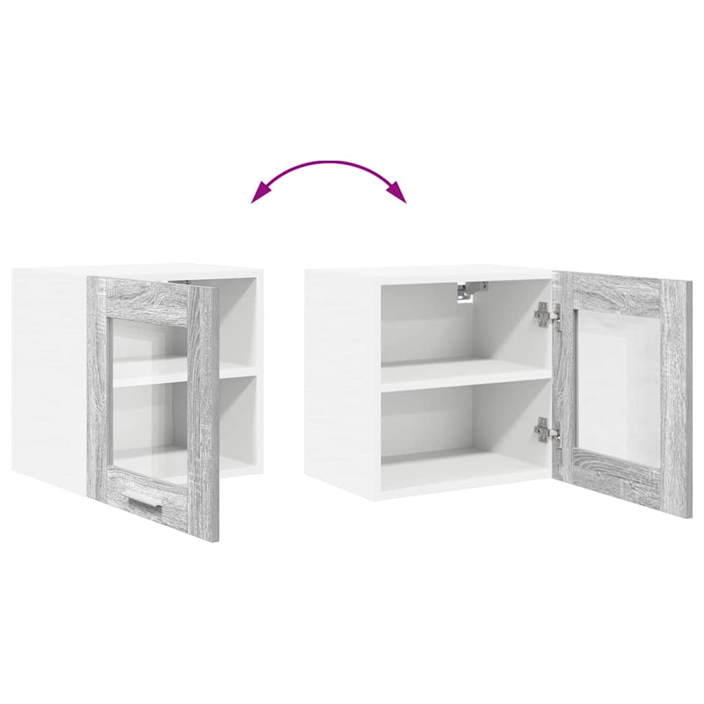 Κρεμαστό ντουλάπι με αποθήκευση Γκρίζο Σονομα 40 x 31 x 40 εκ.