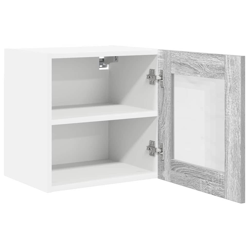 Κρεμαστό ντουλάπι με πόρτα 2 pcs Γκρίζο Σονομα 40 x 31 x 40 εκ.