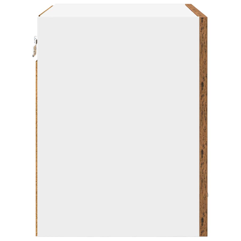 Κρεμαστό ντουλάπι με πόρτα 2 pcs Παλιό ξύλο 40 x 31 x 40 εκ.