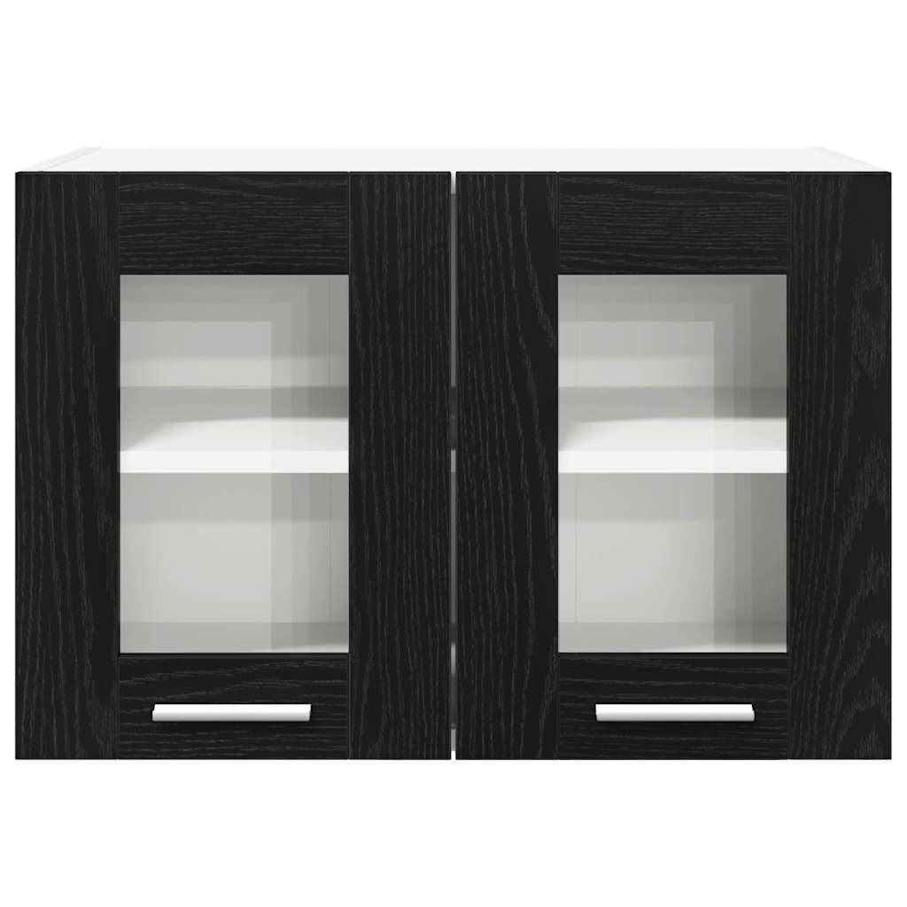 Κρεμαστό ντουλάπι με πόρτα 2 pcs Μαύρη Οξυά 60 x 31 x 40 εκ