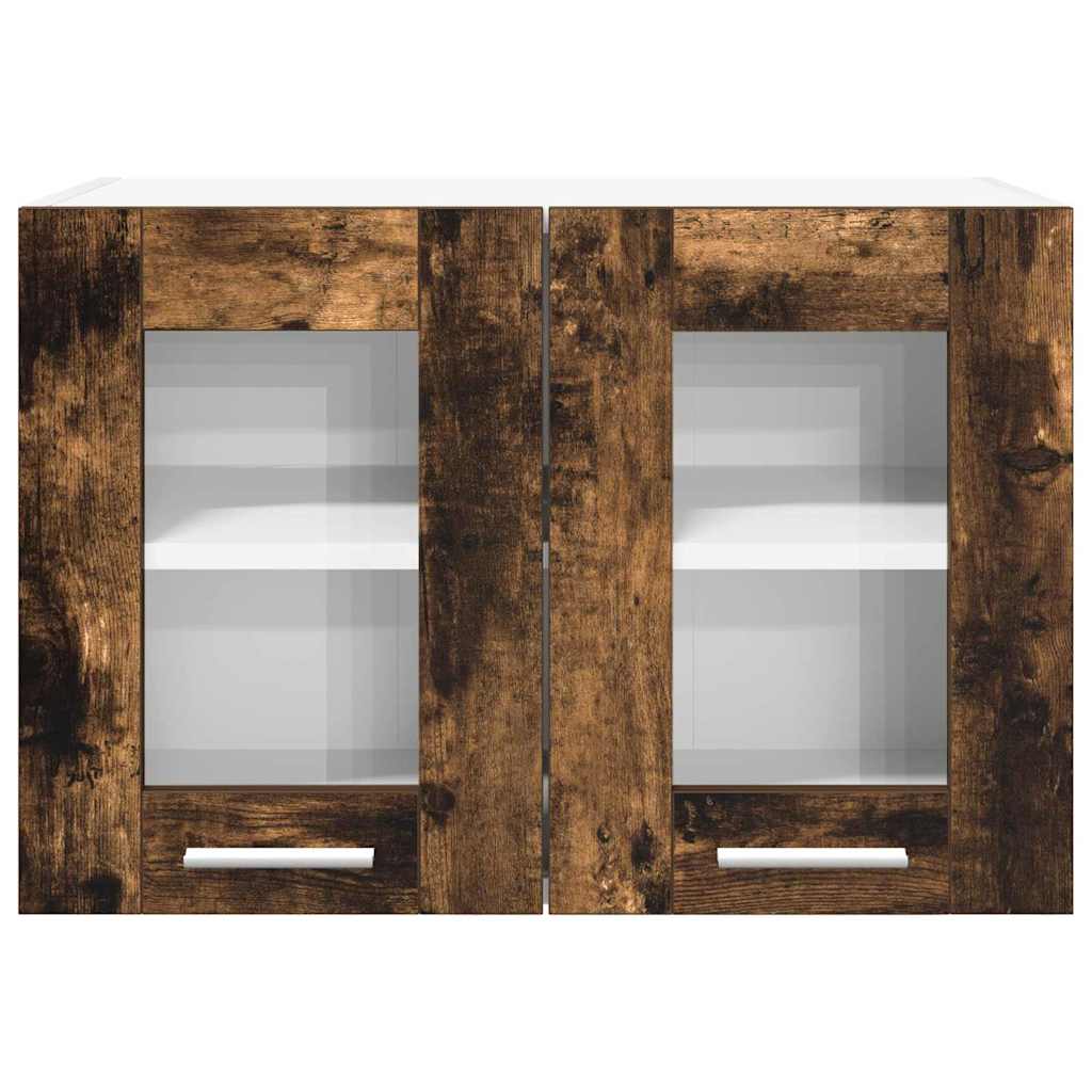 Κρεμαστό ντουλάπι με πόρτα 2 pcs Καπνιστό Δρύς 60 x 31 x 40 εκ