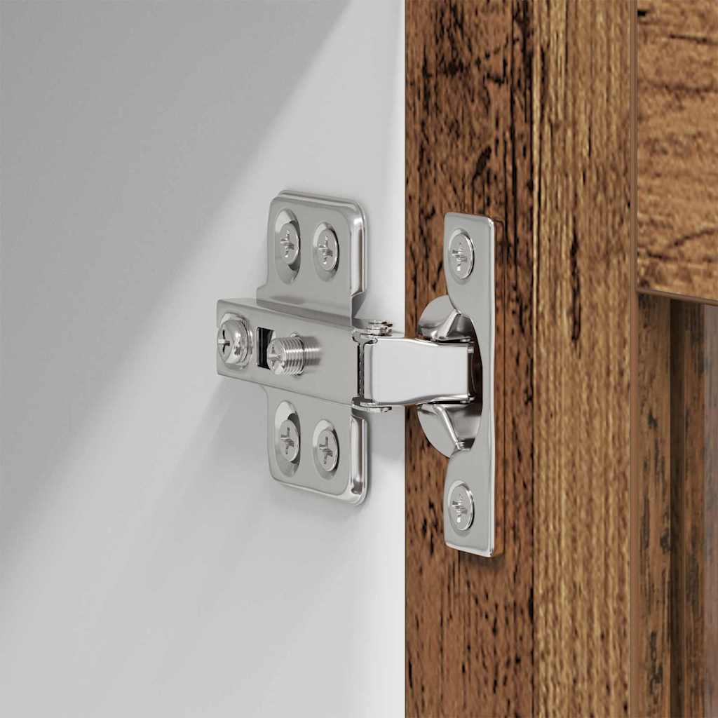 Κρεμαστό ντουλάπι με πόρτα 2 pcs Παλιό ξύλο 60 x 31 x 40 εκ