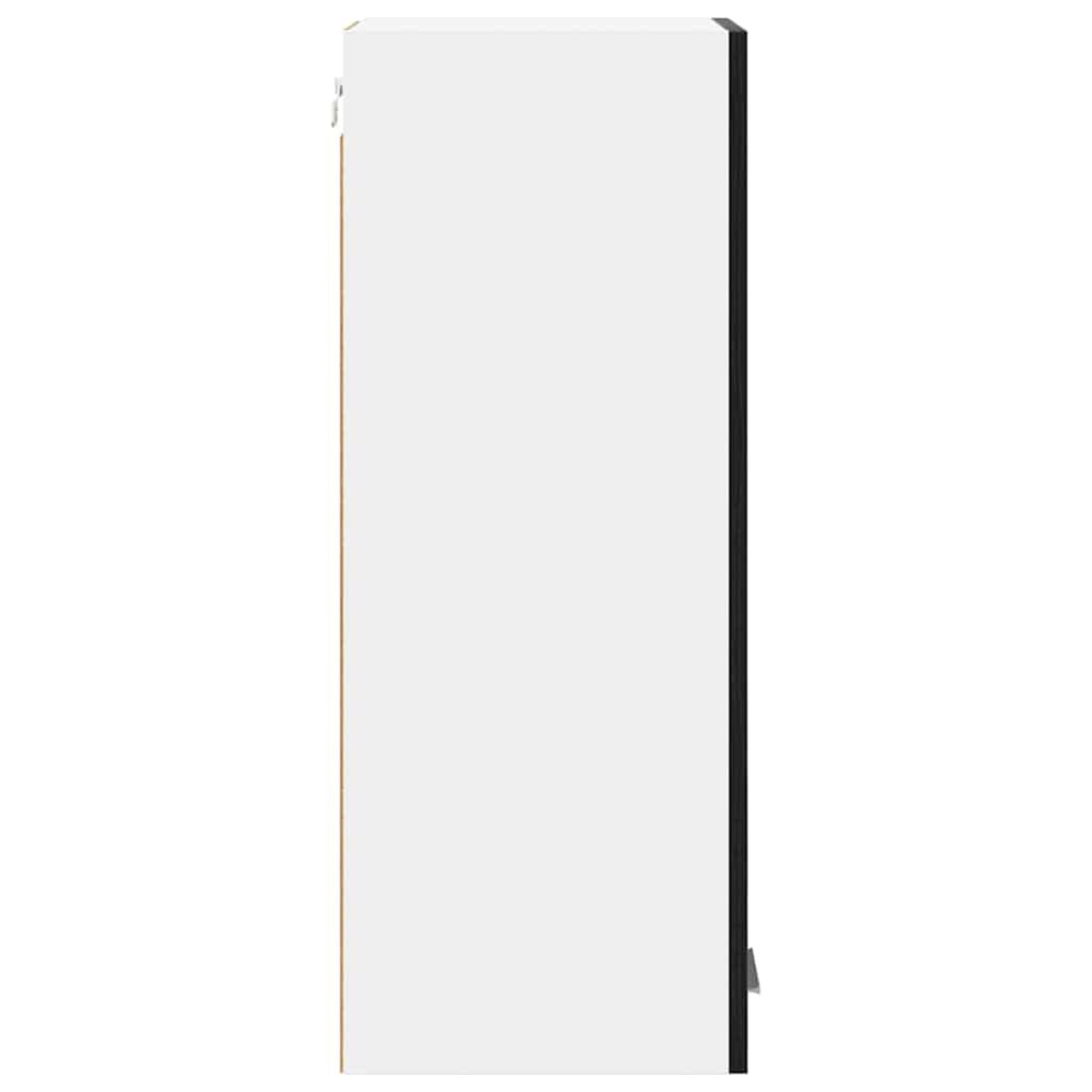 Κρεμαστό ντουλάπι 2 pcs Μαύρος Δρυς και Λευκό 30 x 31 x 80 εκ.