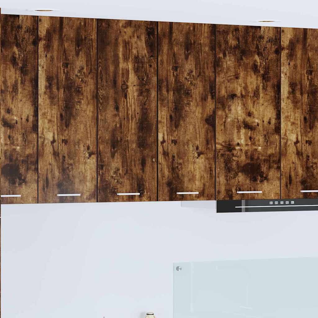 Κρεμαστό ντουλάπι με πόρτα Riga 2 pcs Καπνιστός Δρυς και Λευκό