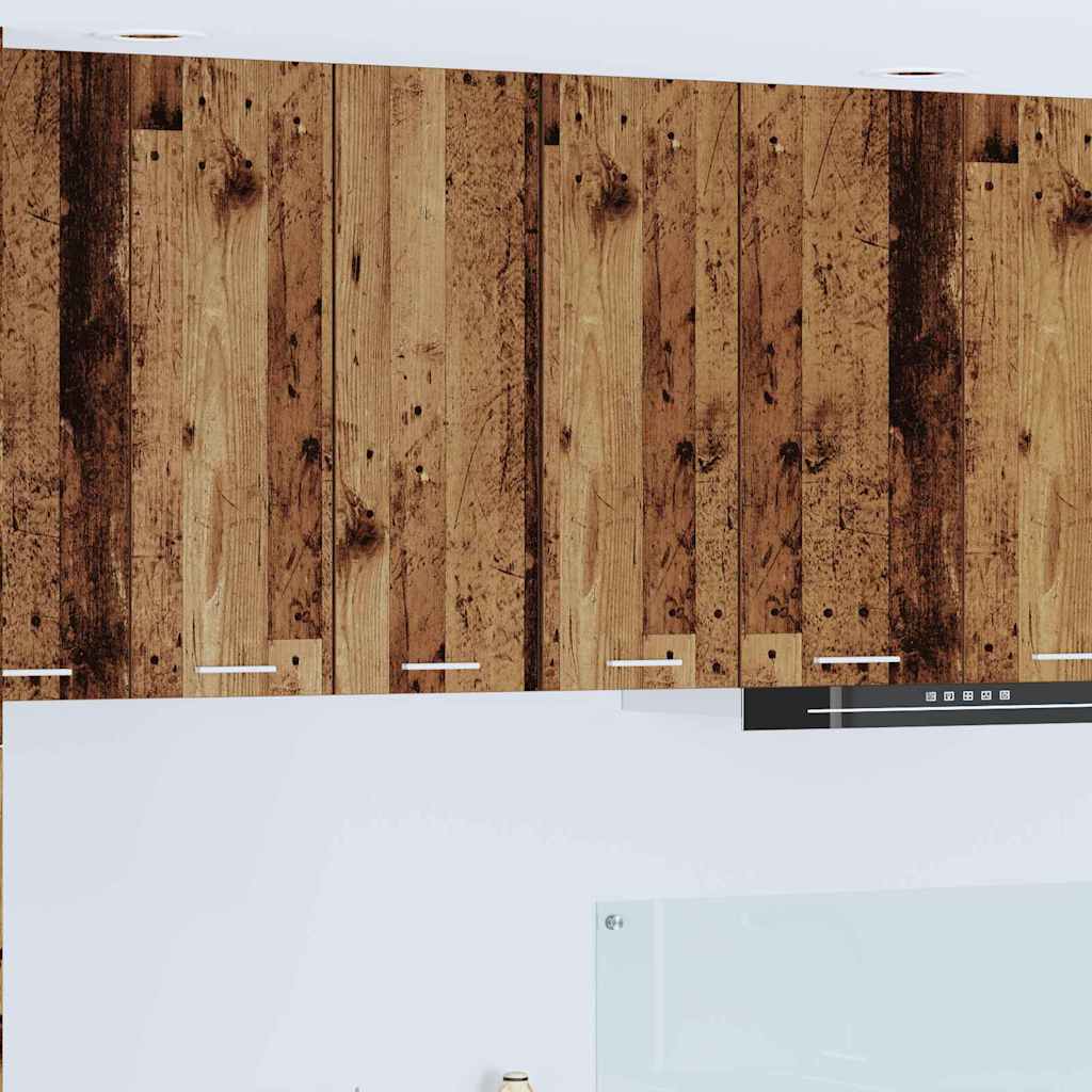 Κρεμαστό ντουλάπι 2 pcs Παλαιό Ξύλο και Λευκό 30 x 31 x 80 εκ.