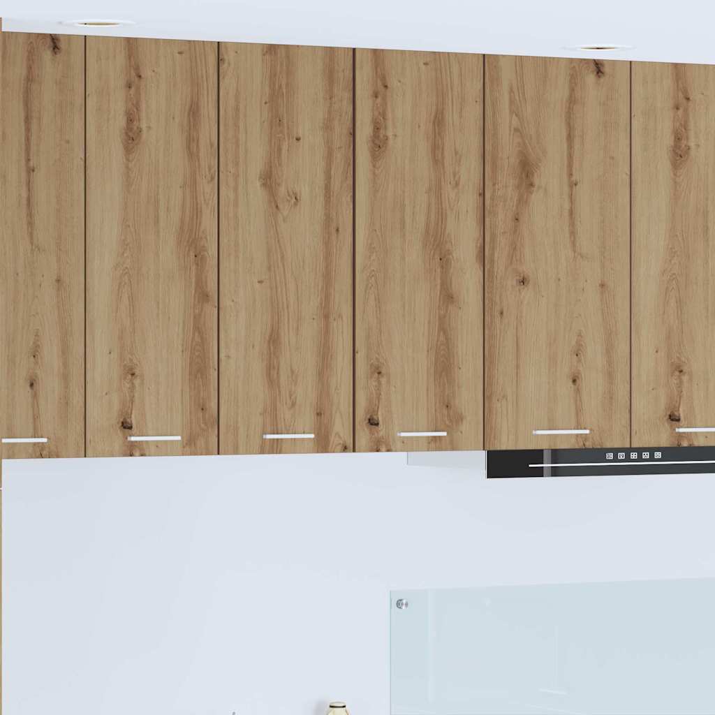 Κρεμαστό ντουλάπι Χειροποίητη Δρυς και Λευκό 30 x 31 x 80 εκ.