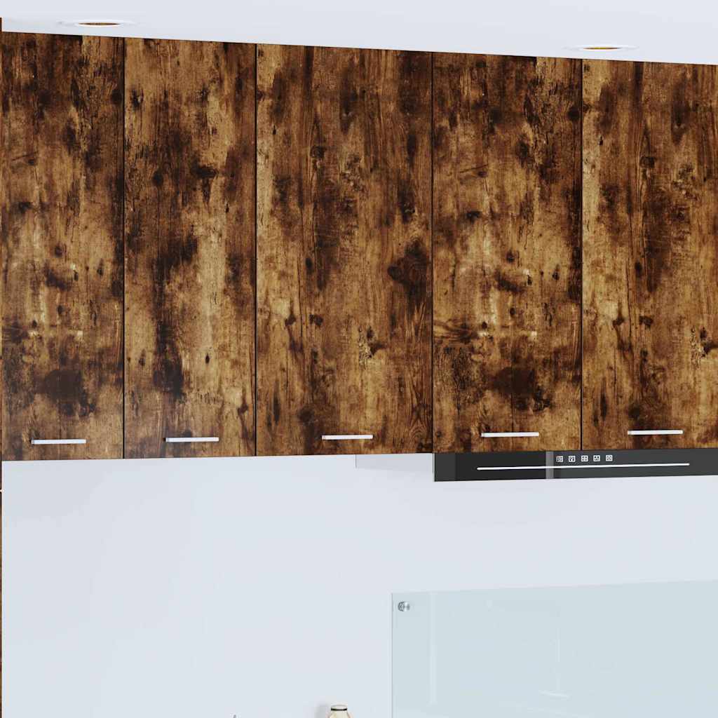 Κρεμαστό ντουλάπι Καπνιστός Δρυς και Λευκό 40 x 31 x 80 εκ.