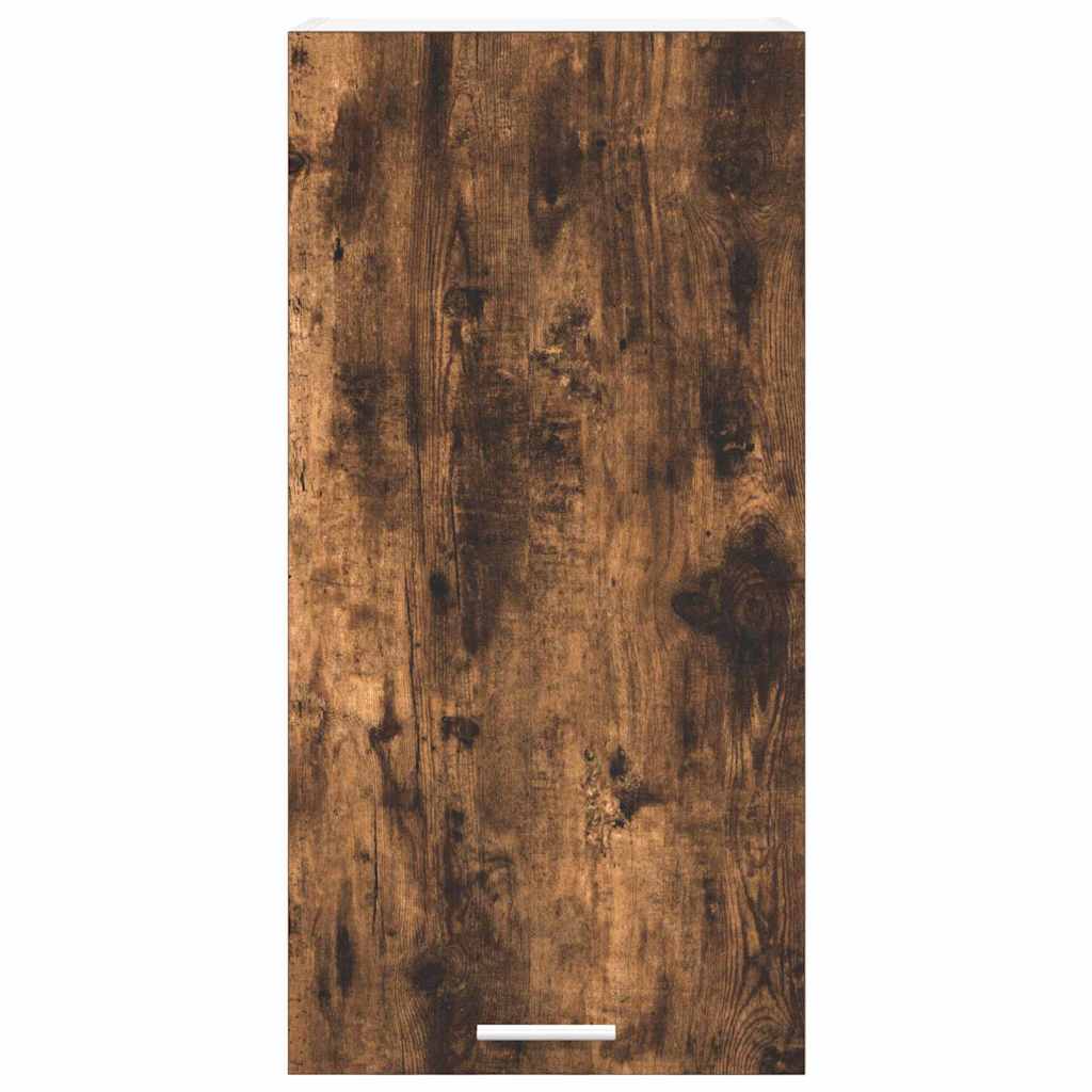 Κρεμαστό ντουλάπι Καπνιστός Δρυς και Λευκό 40 x 31 x 80 εκ.