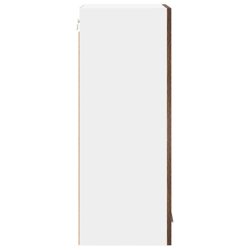 Κρεμαστό ντουλάπι Καπνιστός Δρυς και Λευκό 40 x 31 x 80 εκ.