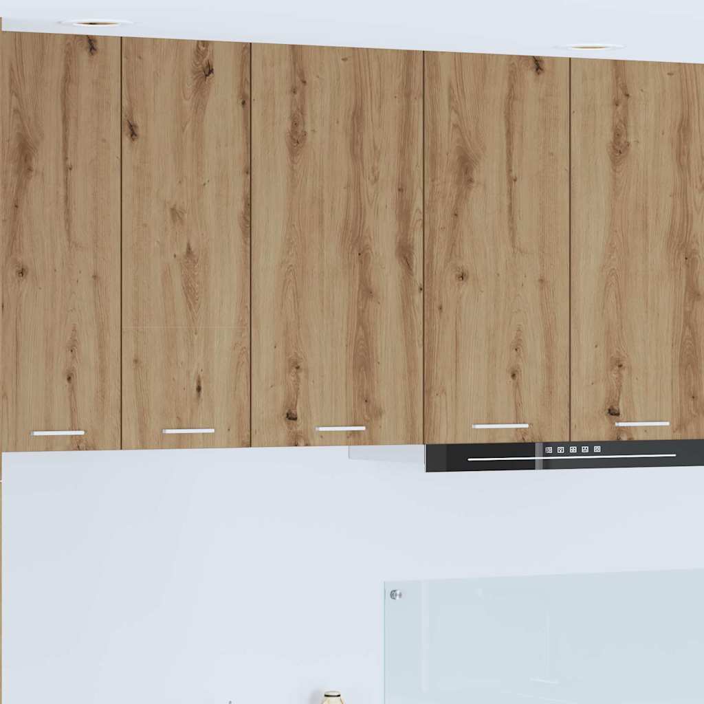 Κρεμαστό ντουλάπι Χειροποίητη Δρυς και Λευκό 40 x 31 x 80 εκ.