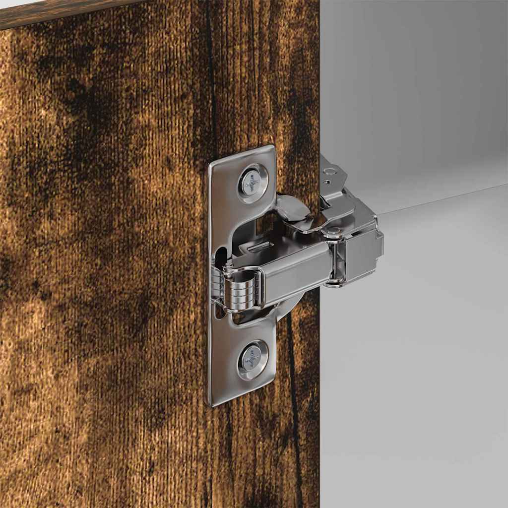 Κρεμαστό ντουλάπι Καπνιστός Δρυς και Λευκό 57 x 57 x 80 εκ.