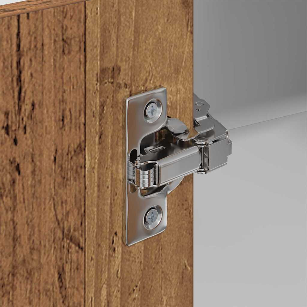 Κρεμαστό ντουλάπι Παλαιό Ξύλο και Λευκό 57 x 57 x 80 εκ. - Pakobazaar