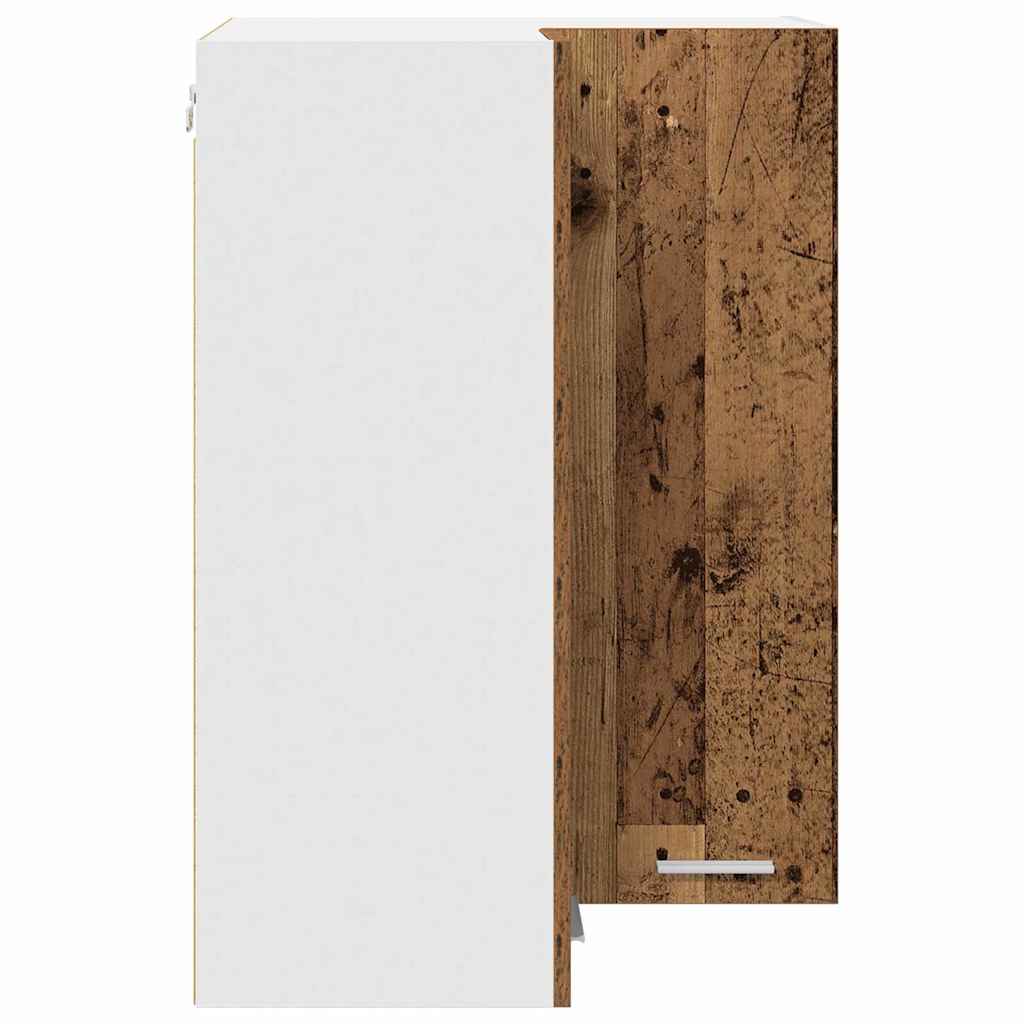 Κρεμαστό ντουλάπι Παλαιό Ξύλο και Λευκό 57 x 57 x 80 εκ. - Pakobazaar