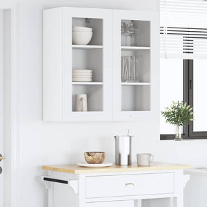 Κρεμαστό ντουλάπι με αποθήκευση 2 pcs Λευκό 40 x 31 x 80 εκ. - Pakobazaar