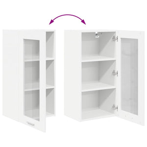 Κρεμαστό ντουλάπι με αποθήκευση 2 pcs Λευκό 40 x 31 x 80 εκ. - Pakobazaar