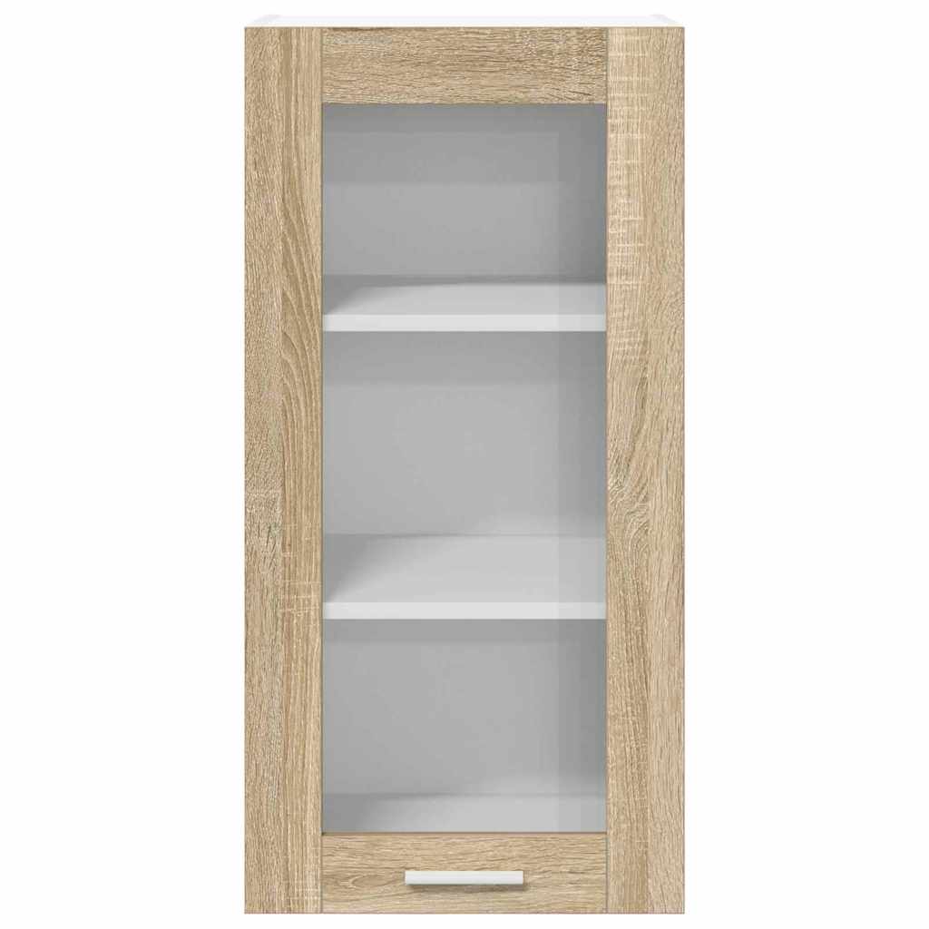 Κρεμαστό ντουλάπι με πόρτα 2 pcs Δρύς Sonoma 40 x 31 x 80 εκ.