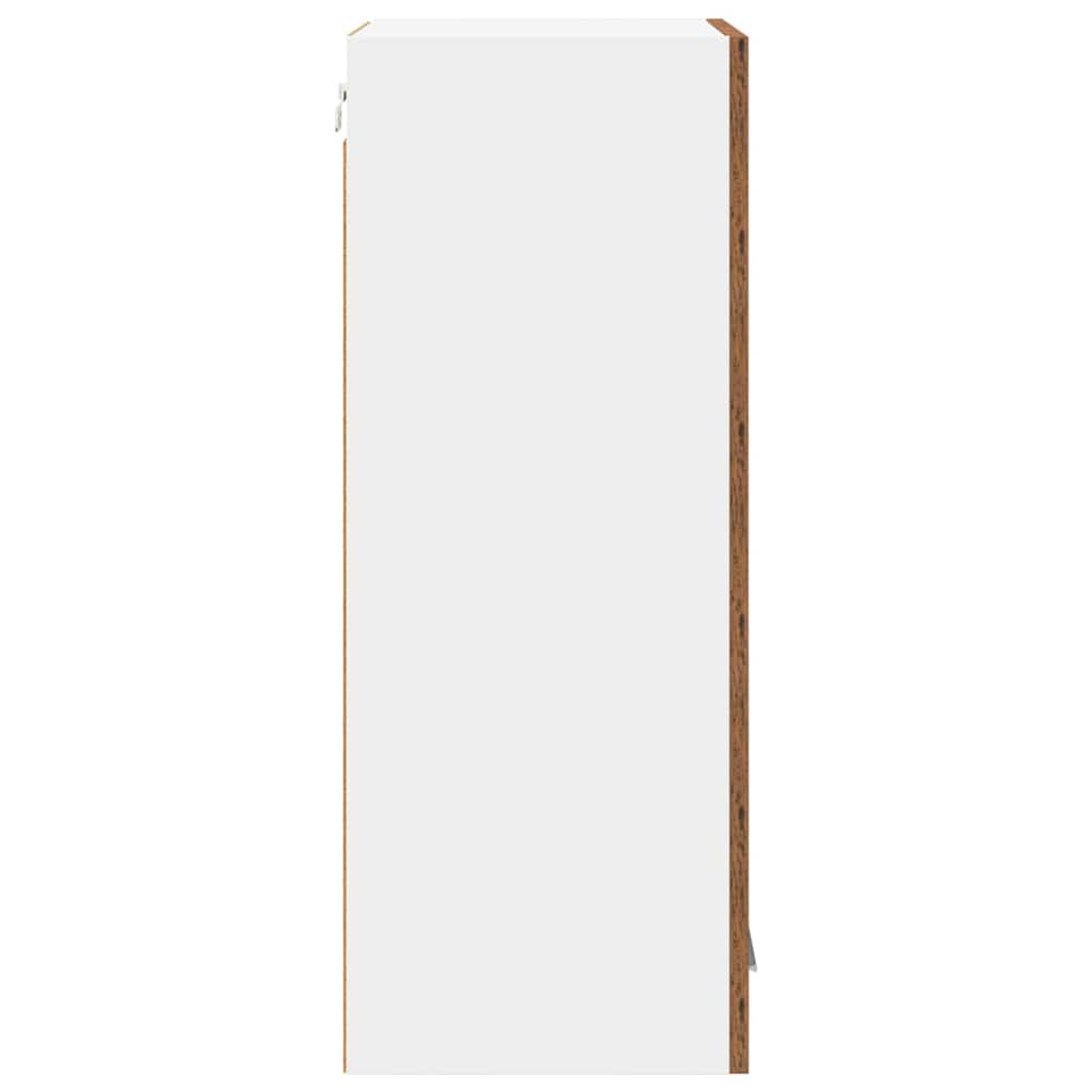 Κρεμαστό ντουλάπι με πόρτα 2 pcs Παλιό ξύλο 40 x 31 x 80 εκ.