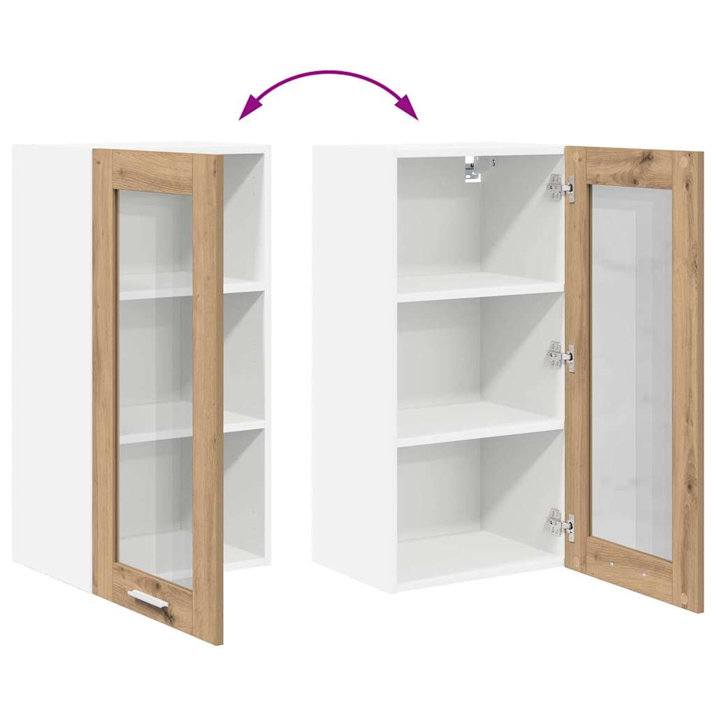 Κρεμαστό ντουλάπι με πόρτα 2 pcs Artisan Oak 40 x 31 x 80 εκ.