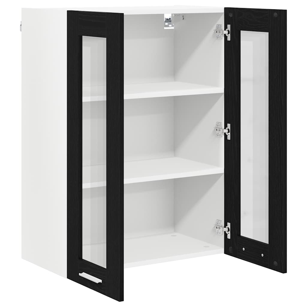 Κρεμαστό ντουλάπι με αποθήκευση Μαύρη Οξυά 60 x 31 x 80 εκ. - Pakobazaar