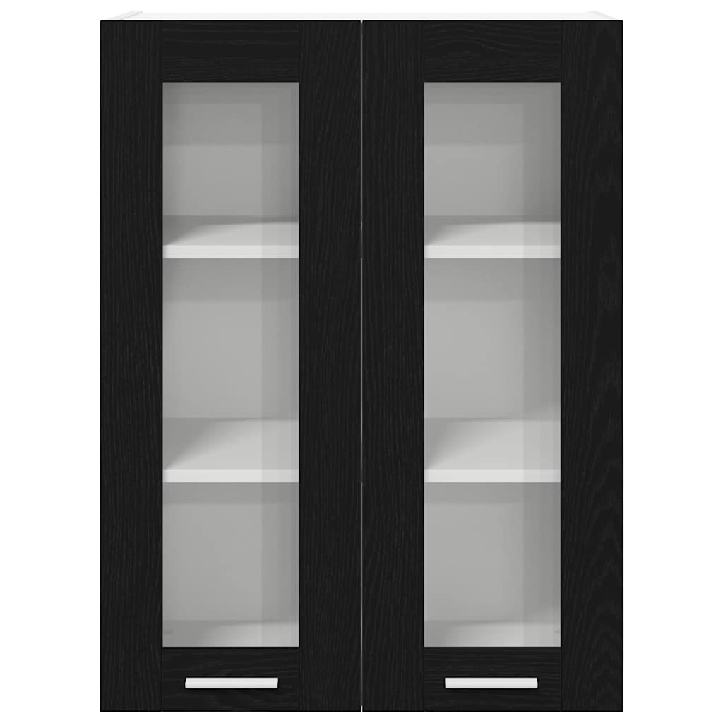 Κρεμαστό ντουλάπι με αποθήκευση Μαύρη Οξυά 60 x 31 x 80 εκ. - Pakobazaar