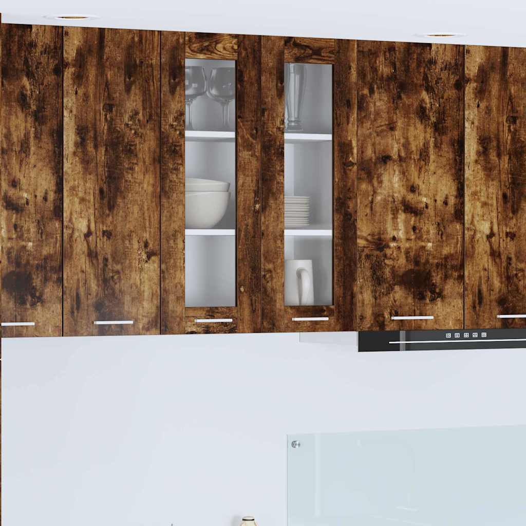 Κρεμαστό ντουλάπι με αποθήκευση Καπνιστό Δρύς 60 x 31 x 80 εκ. - Pakobazaar