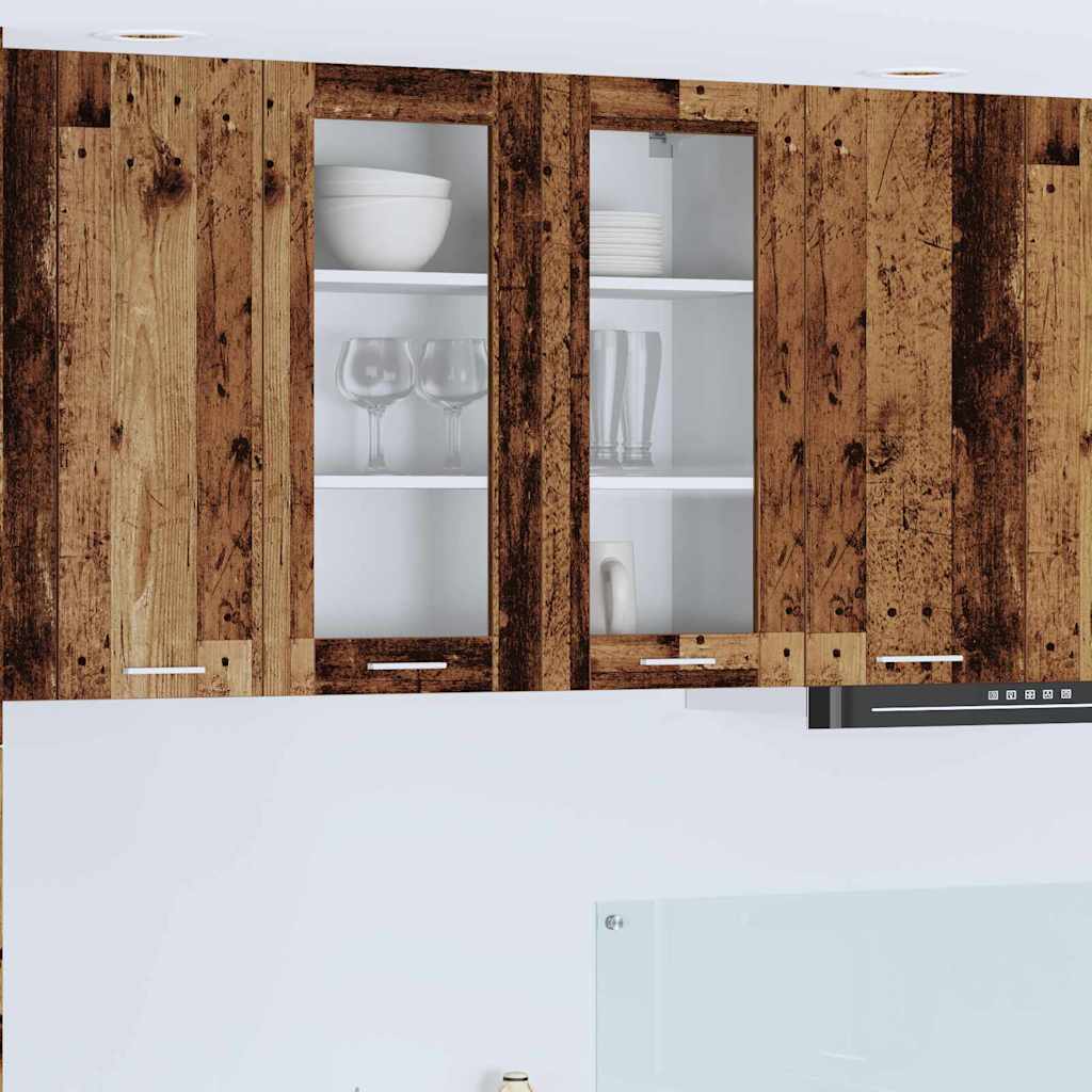 Κρεμαστό ντουλάπι με αποθήκευση Παλιό ξύλο 80 x 31 x 80 εκ.