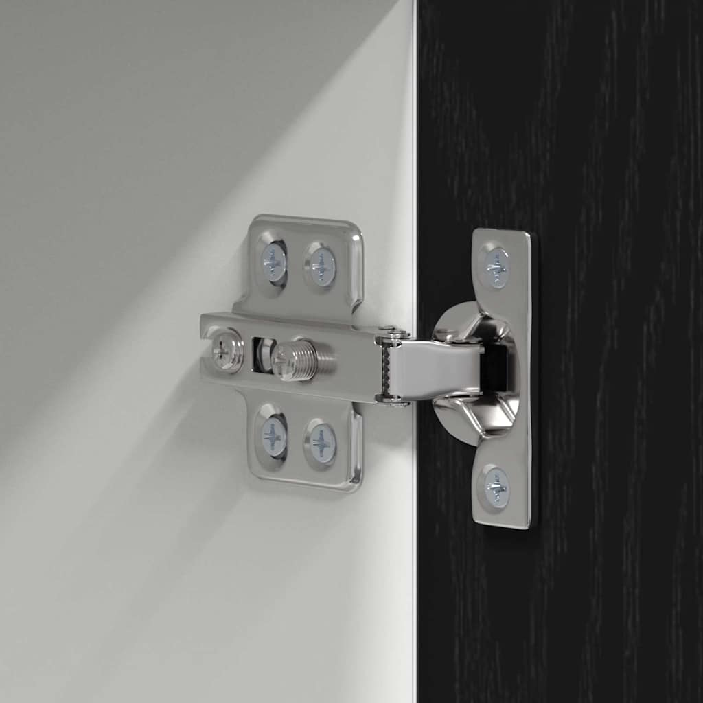 Κρεμαστό ντουλάπι Μαύρος Δρυς και Λευκό 50 x 31 x 100 εκ. - Pakobazaar