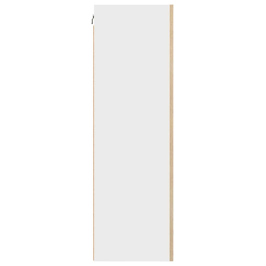 Κρεμαστό ντουλάπι Χειροποίητη Δρυς και Λευκό 50 x 31 x 100 εκ. - Pakobazaar