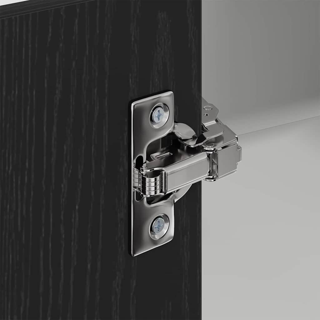 Κρεμαστό ντουλάπι Μαύρος Δρυς και Λευκό 57 x 57 x 100 εκ.