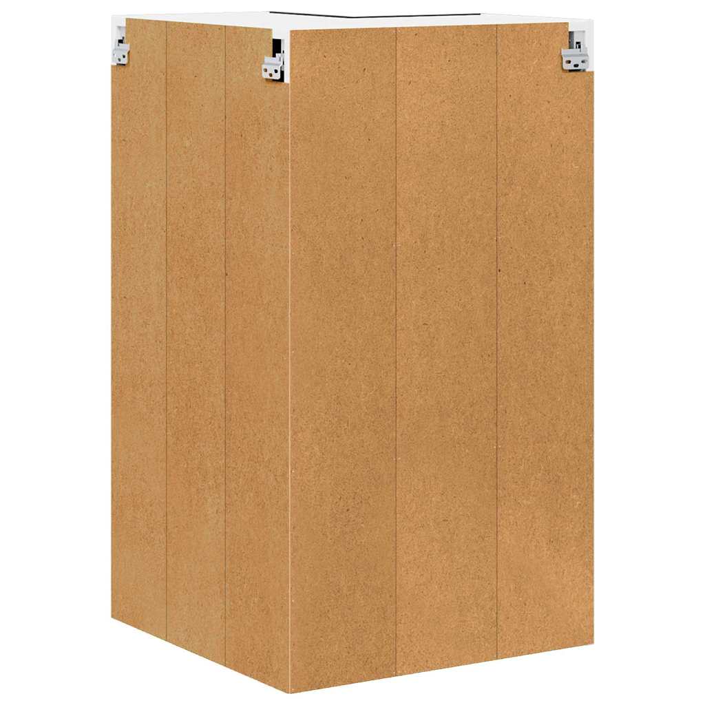 Κρεμαστό ντουλάπι Μαύρος Δρυς και Λευκό 57 x 57 x 100 εκ.