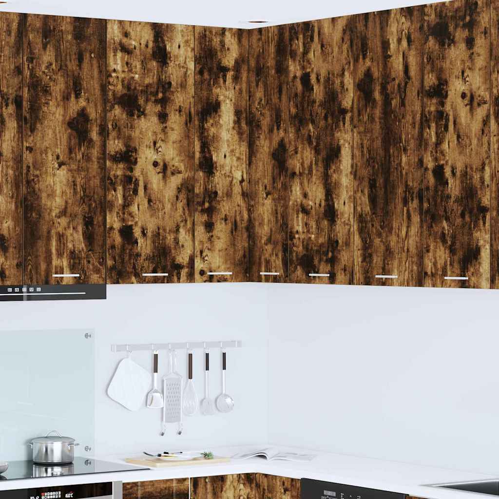 Κρεμαστό ντουλάπι Καπνιστός Δρυς και Λευκό 57 x 57 x 100 εκ.