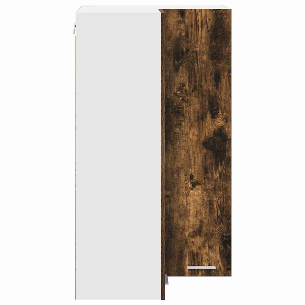 Κρεμαστό ντουλάπι Καπνιστός Δρυς και Λευκό 57 x 57 x 100 εκ.