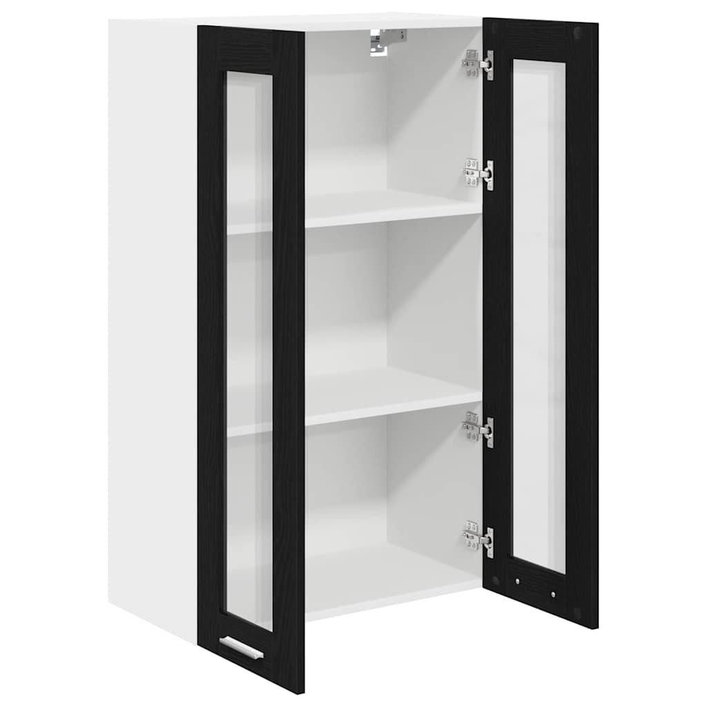 Κρεμαστό ντουλάπι με πόρτα Riga Μαύρη Οξυά 60 x 31 x 100 εκ.