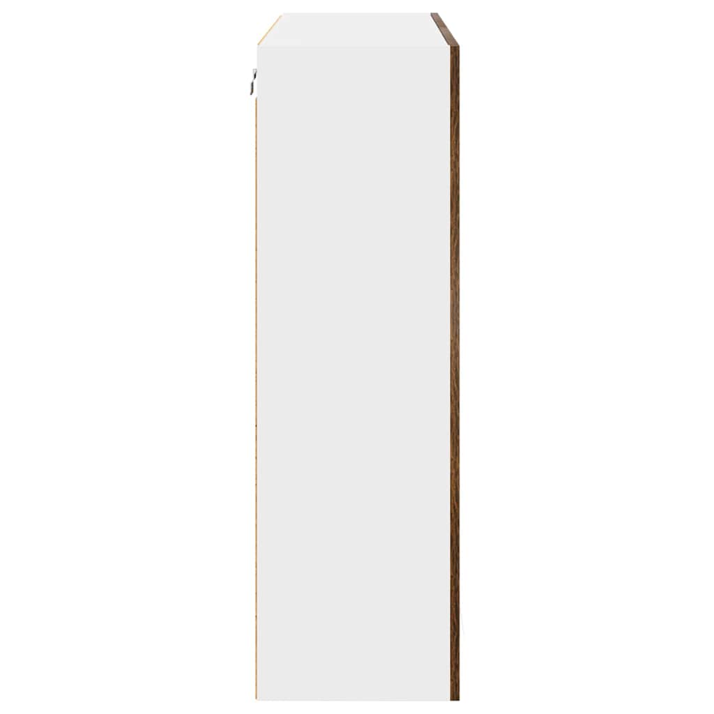 Κρεμαστό ντουλάπι με αποθήκευση Καπνιστό Δρύς 80 x 31 x 100 εκ.