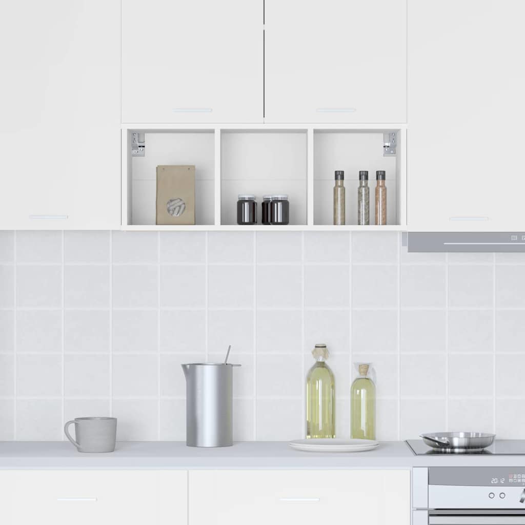 Κρεμαστό ντουλάπι με αποθήκευση Riga Λευκό 30 x 29,5 x 80 εκ. - Pakobazaar