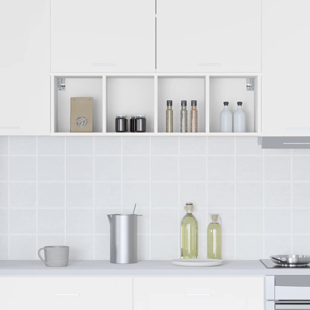 Κρεμαστό ντουλάπι Λευκό 30 x 29,5 x 100 εκ. Επεξεργασμένο ξύλο - Pakobazaar