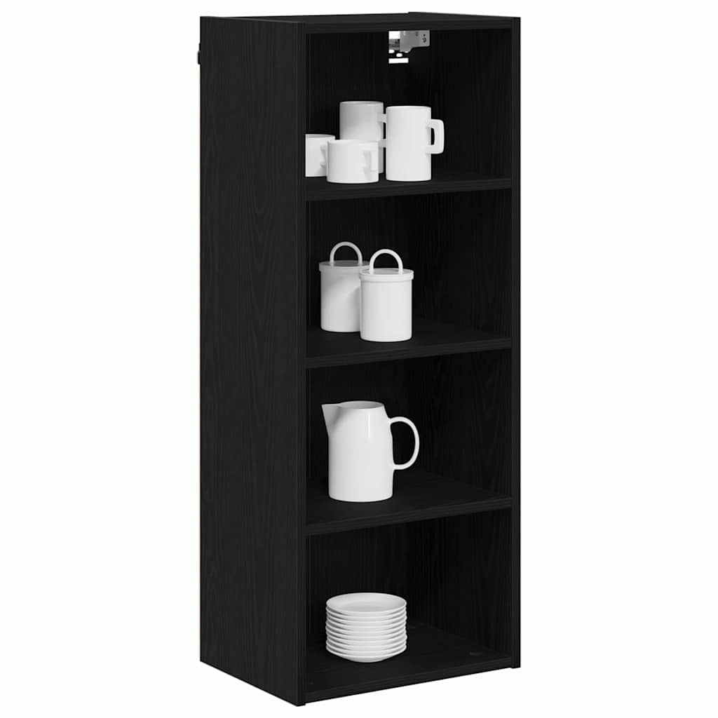 Κρεμαστό ντουλάπι με αποθήκευση Μαύρη Οξυά 40 x 29,5 x 100 εκ. - Pakobazaar