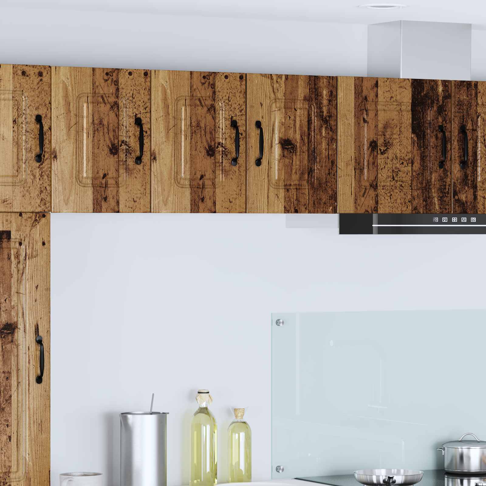 Πάνελ πλυντηρίου πιάτων με αποθήκευση Kalmar 2 pcs Παλιό ξύλο