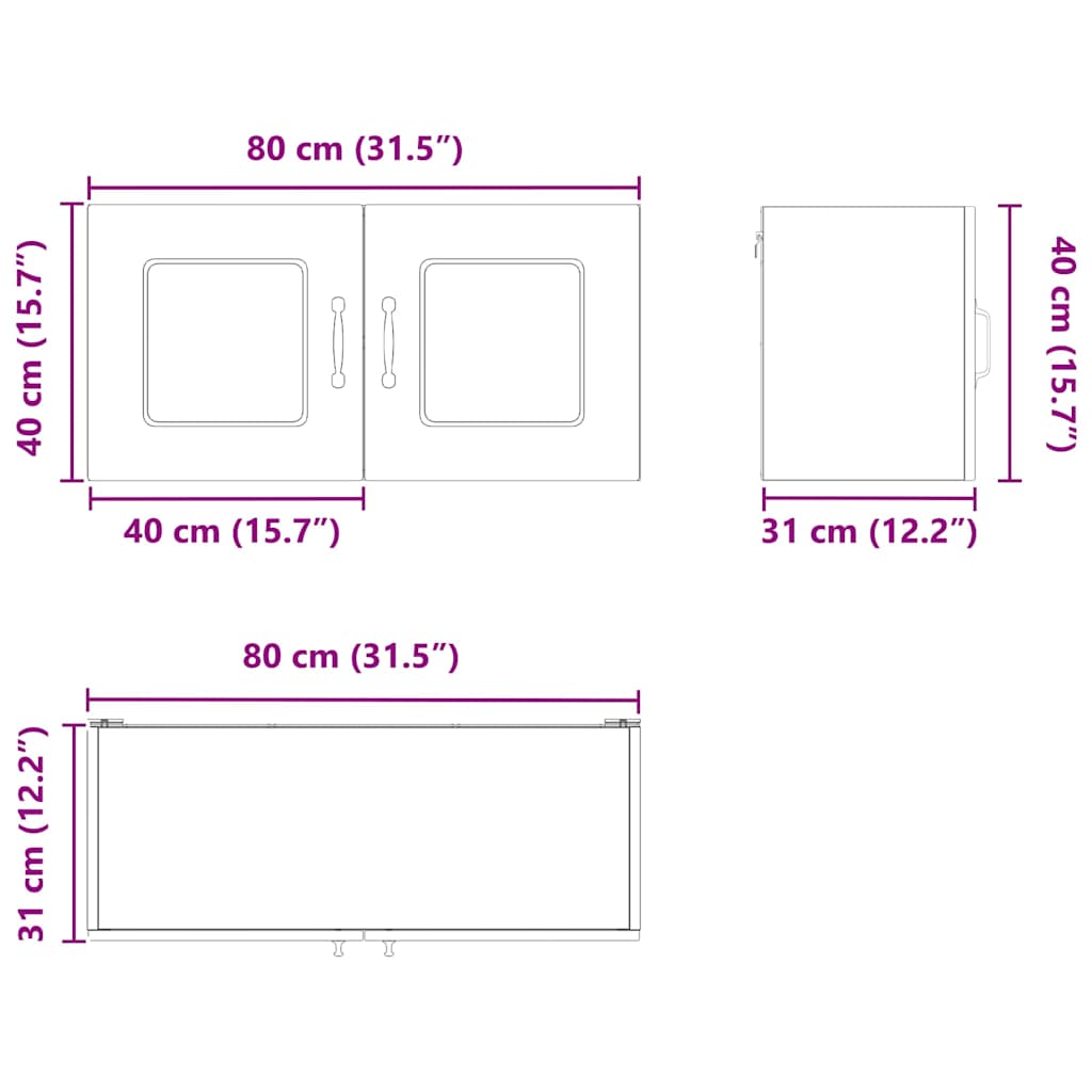 Ντουλάπα Κουζίνας Kalmar Artisan Oak 80 x 31 x 40 εκ