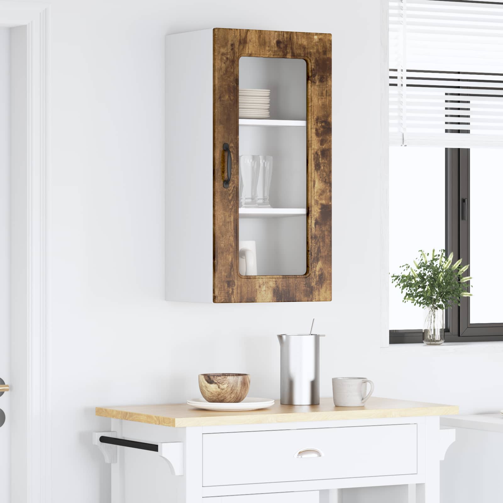 Ντουλάπα Κουζίνας Kalmar Καπνιστό Δρύς 40 x 31 x 80 εκ.