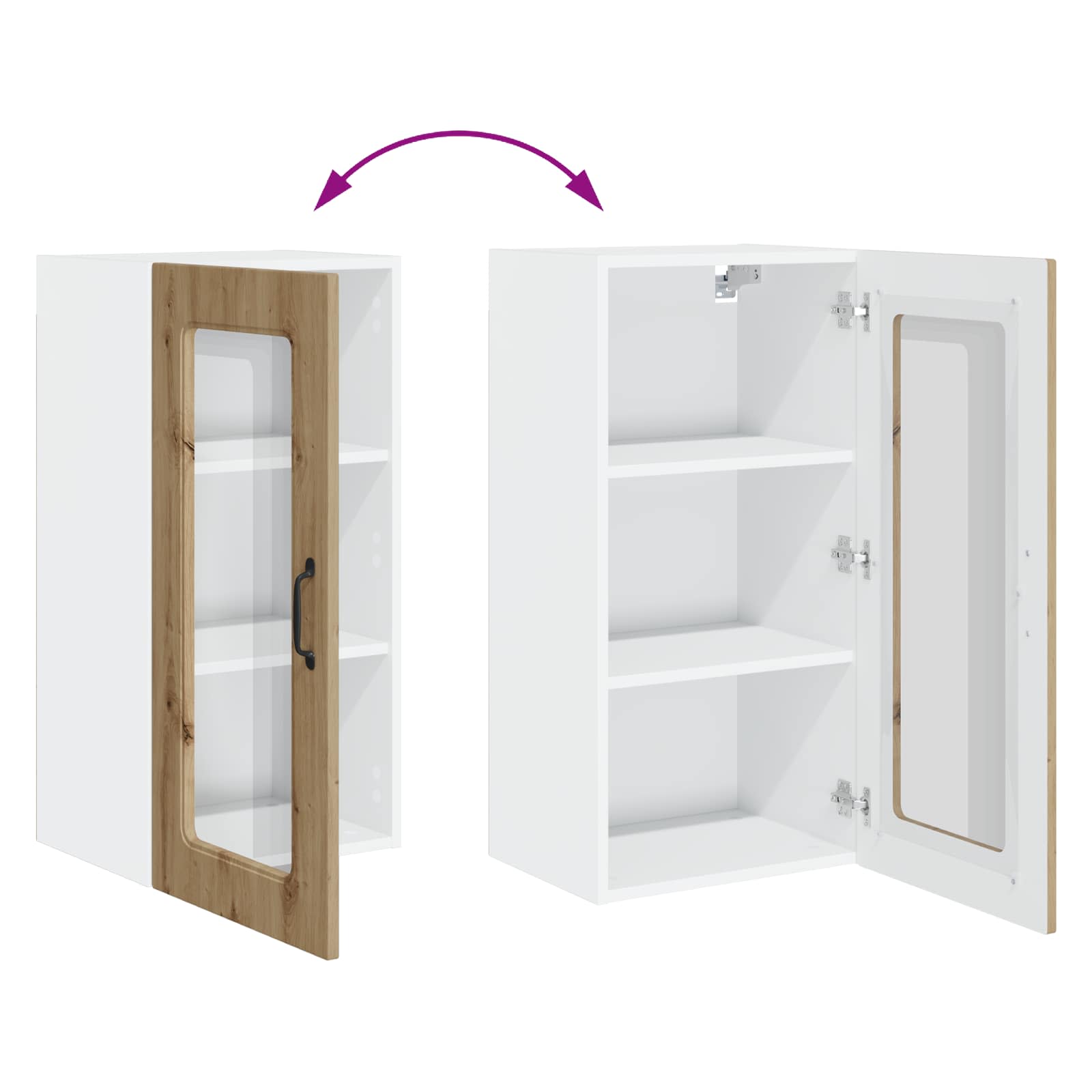 Ντουλάπα Κουζίνας Kalmar 2 pcs Artisan Oak 40 x 31 x 80 εκ.