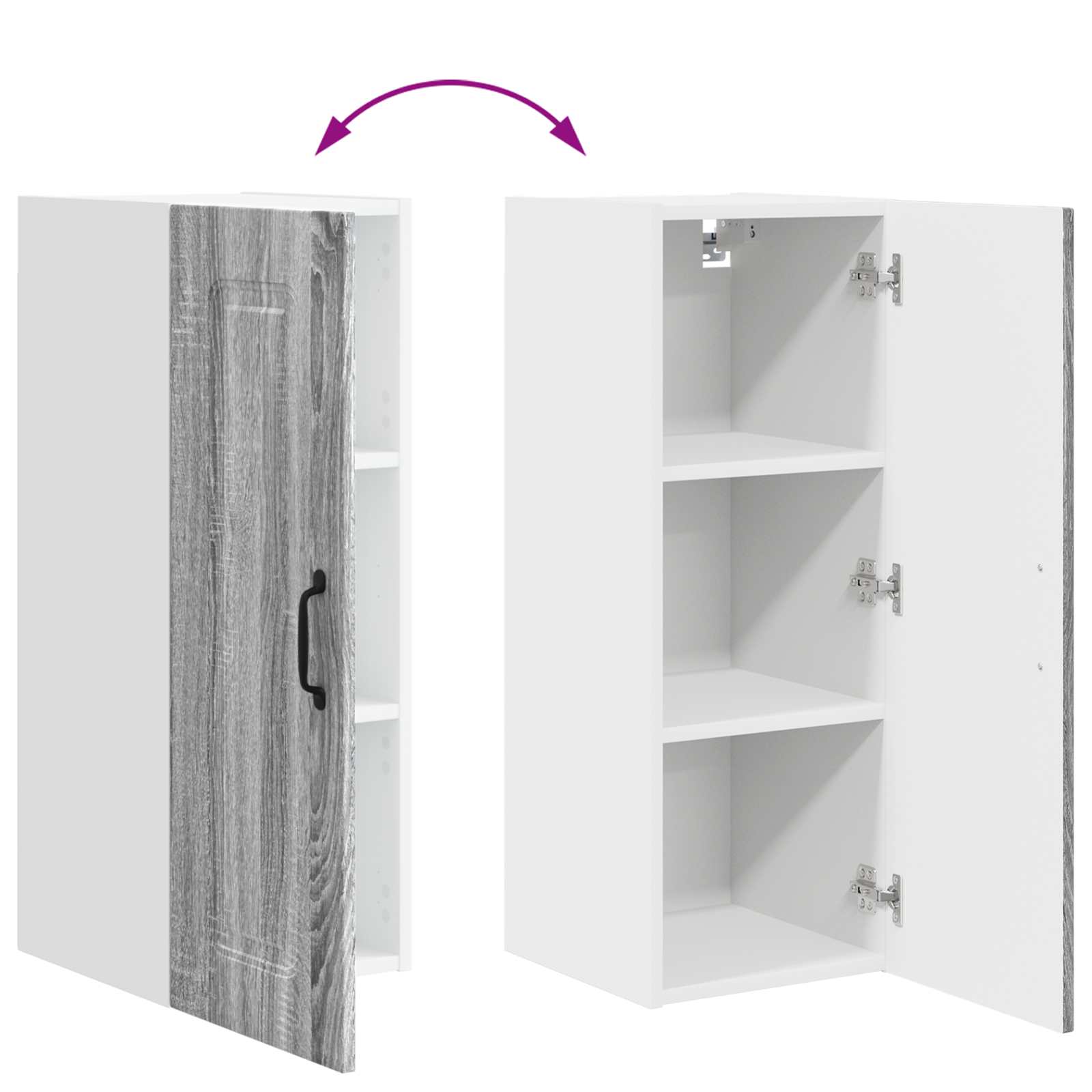 Ντουλάπα Κουζίνας Kalmar 2 pcs Γκρίζο Σονομα 30 x 31 x 80 εκ.