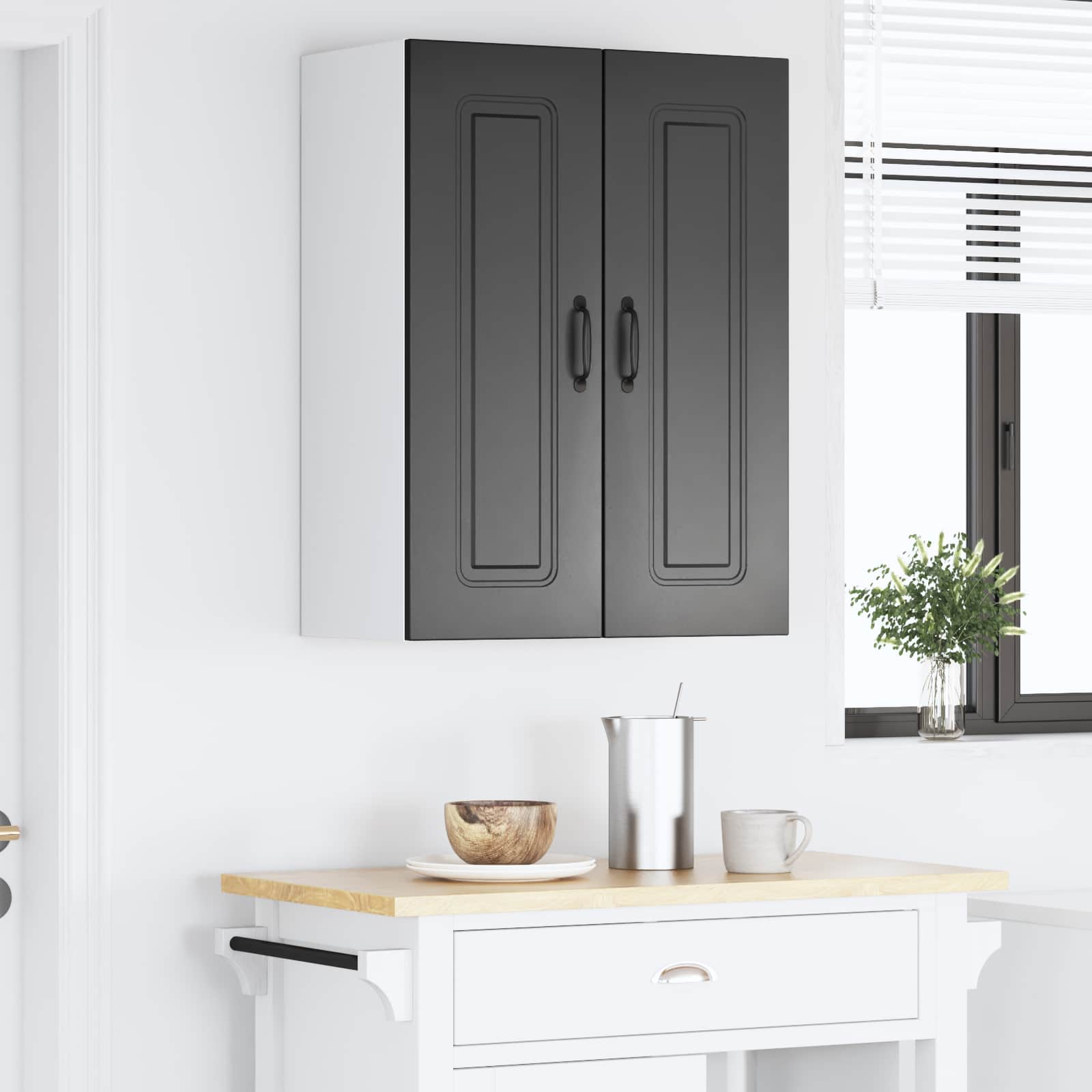 Ντουλάπα Κουζίνας με αποθήκευση Kalmar Μαύρο 60 x 31 x 80 εκ. - Pakobazaar