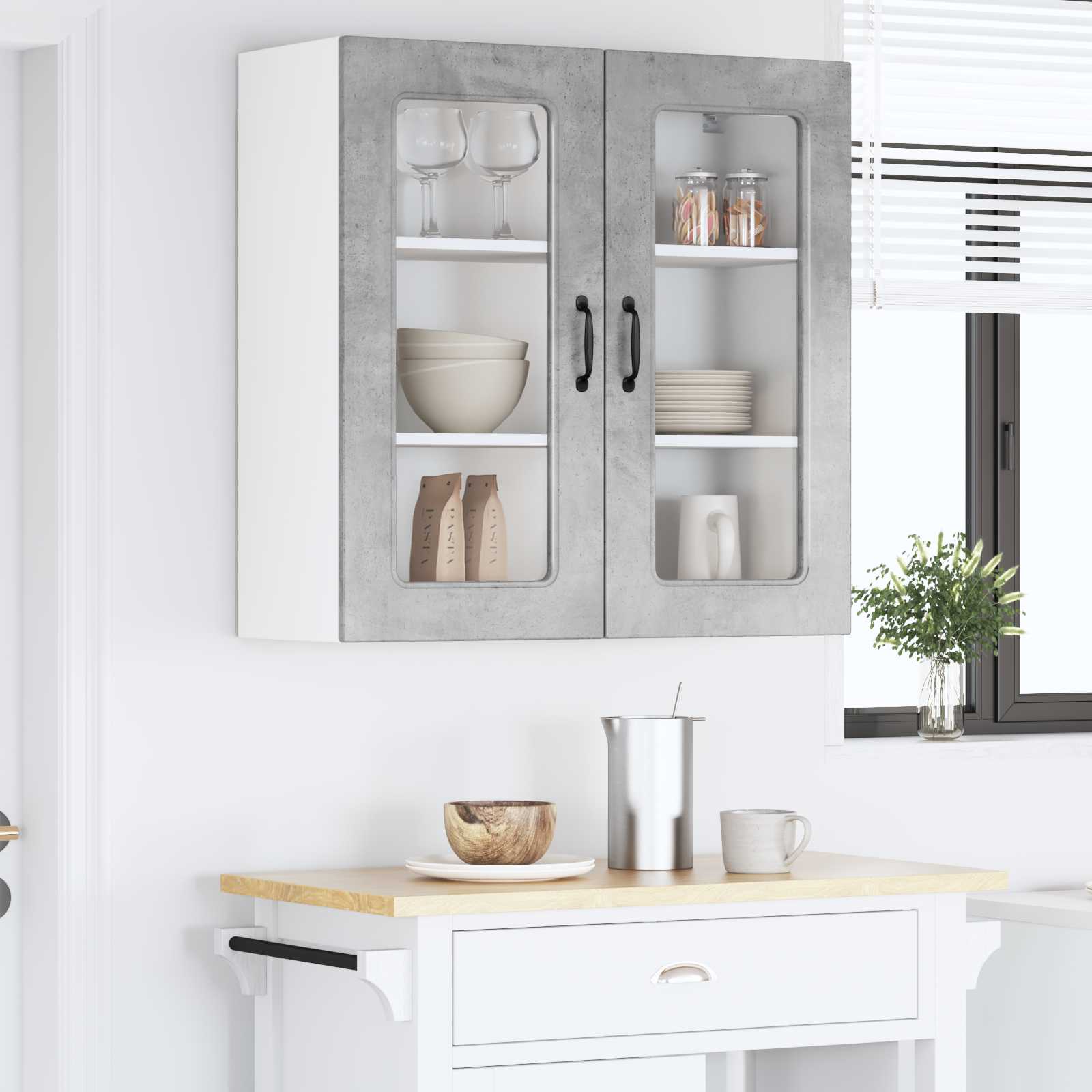 Ντουλάπα Κουζίνας Kalmar Σκυρόδεμα Γκρι 80 x 31 x 80 εκ.