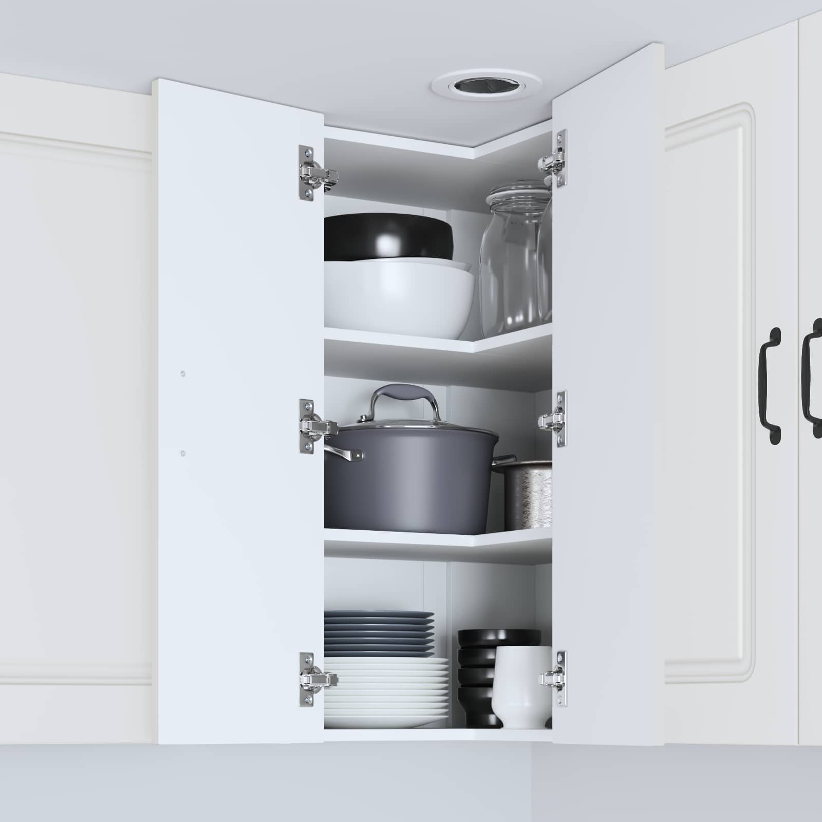 Ντουλάπα Κουζίνας με αποθήκευση Kalmar Λευκό 57 x 57 x 80 εκ.