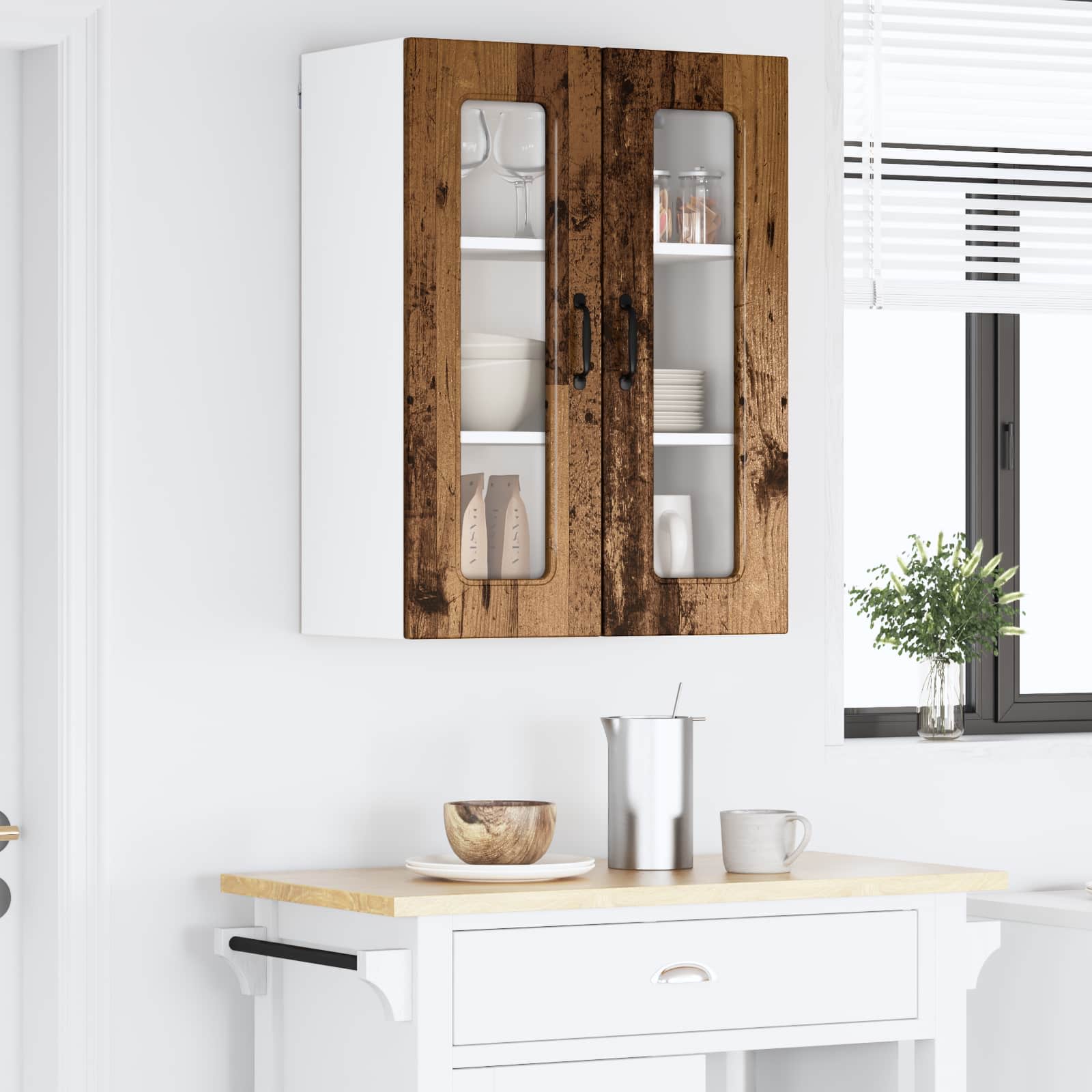 Ντουλάπα Κουζίνας Kalmar Παλιό ξύλο 60 x 31 x 80 εκ. - Pakobazaar
