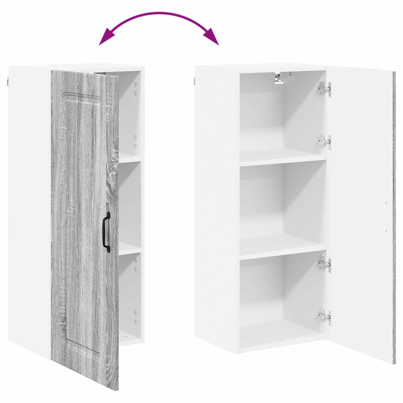 Ντουλάπα Κουζίνας Kalmar Γκρίζο Σονομα 40 x 31 x 100 εκ.