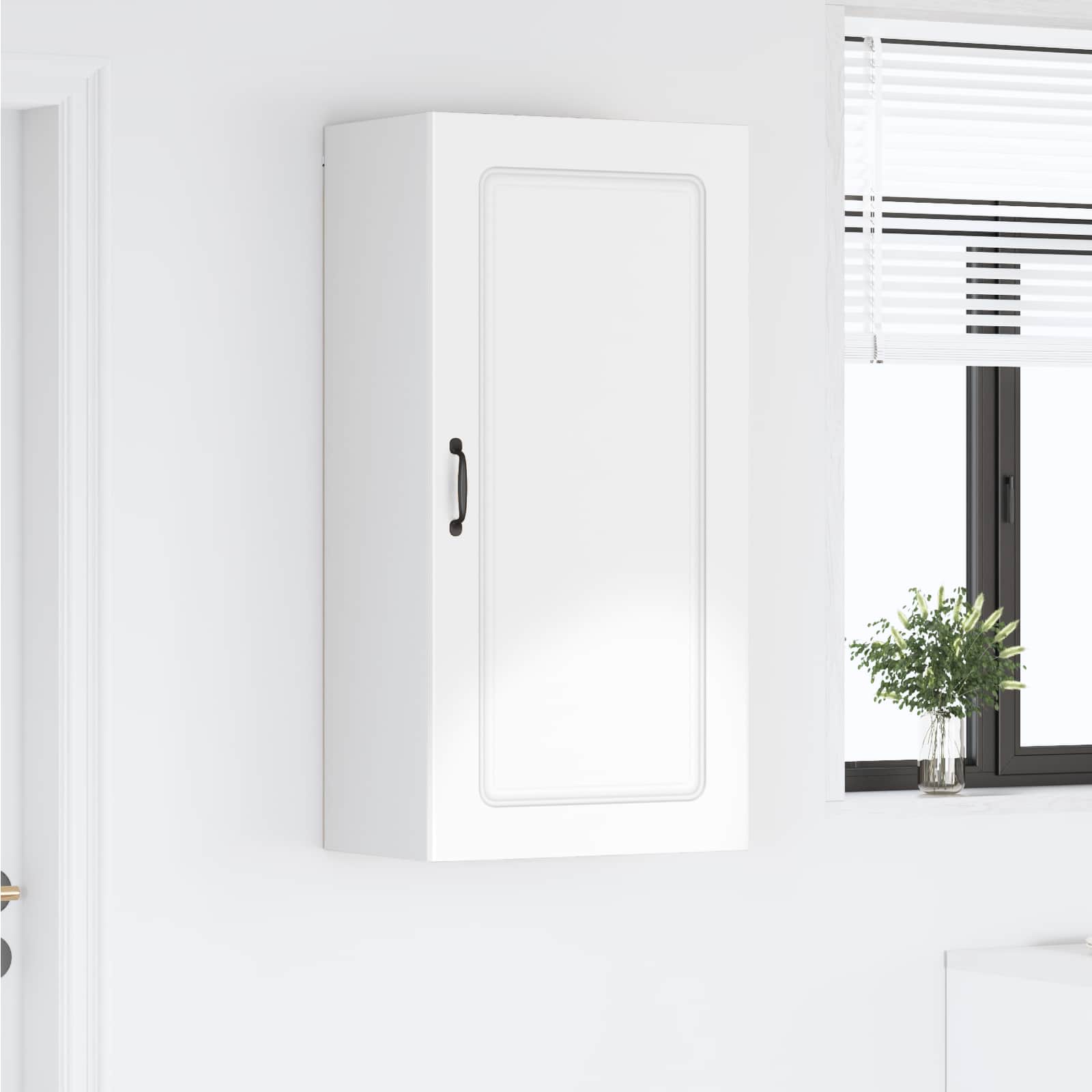 Ντουλάπα Κουζίνας με αποθήκευση Kalmar Υψηλής γυαλάδας λευκό