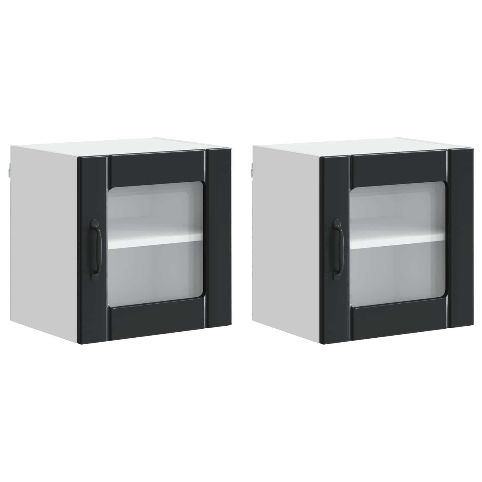 Ντουλάπα Κουζίνας 2 pcs Μαύρο 40 x 31 x 40 εκ.