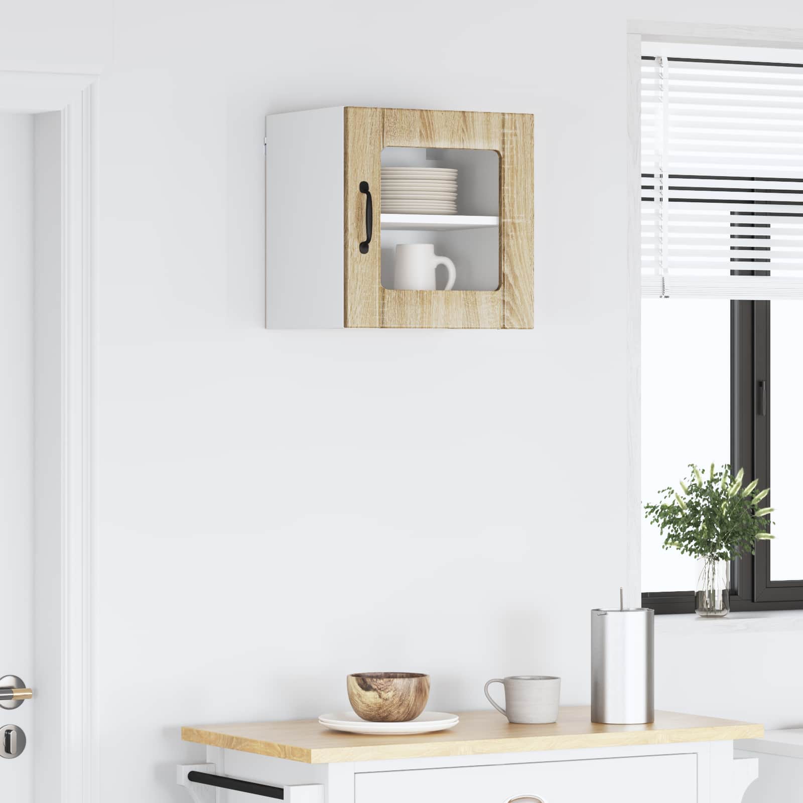 Ραφιέρα τοίχου LUCCA Sonoma Δρυς 40 x 31 x 40 εκ.